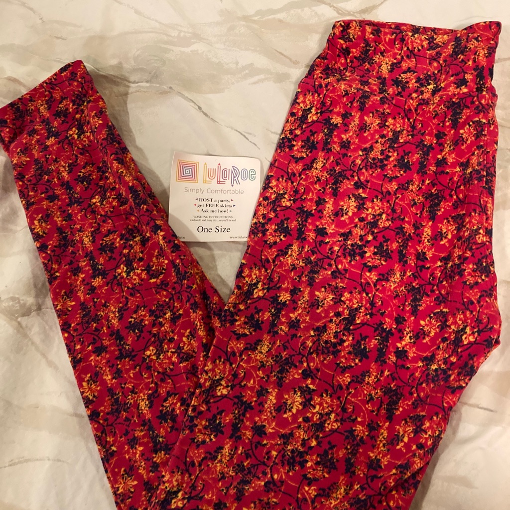 Lularoe Floral Os Leggings Nwt